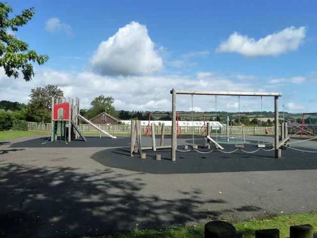 The play area at King George's Field, Westerham, close to the proposed mast site